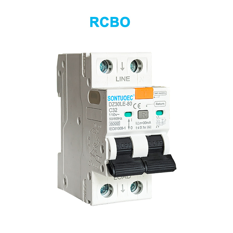 2P Tnixxija kurrenti tas-salvavita 6KA IEC61009.1 Standard Kwalità RCBO