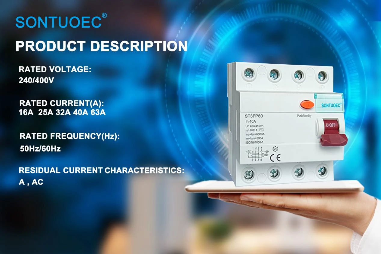 4P 40A/10mA Residual Current Circuit Breaker 4P 40A/10mA Residual Current Circuit Breaker