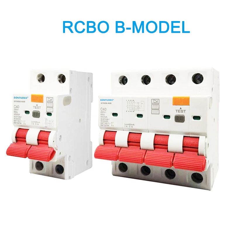 RCBO B Mudell 2P 4P Circuit Breaker tal-Kurrent Residwali