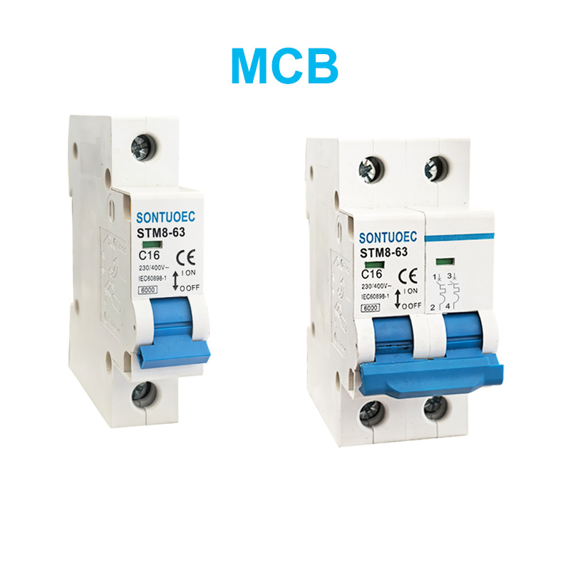 STM8-63 Circuit Breaker Miniature 6KA 1P 2P 3P 4P 16A 230/400V